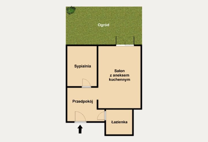 2-pok 40m2 *Lubostroń*duży ogród