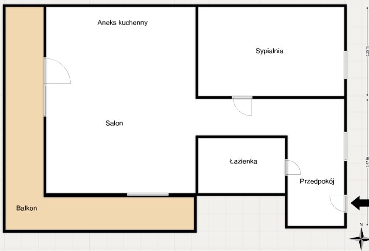 2-pok. *Na Dołach* Zabłocie, klimatyzacja, balkon