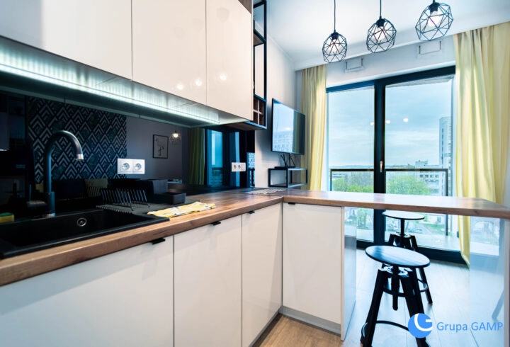 Nowoczesne Studio *Mogilska* 6 piętro | loggia