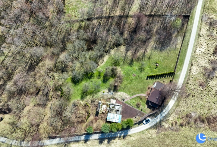 Piękny widok, strumień, sad, zabudowa |  Karwodrza