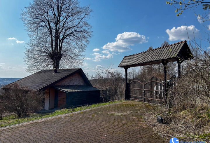 Piękny widok, strumień, sad, zabudowa |  Karwodrza