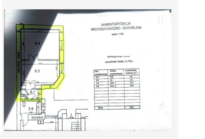 Lokal 40,3m2 *Starowiślna* oficyna