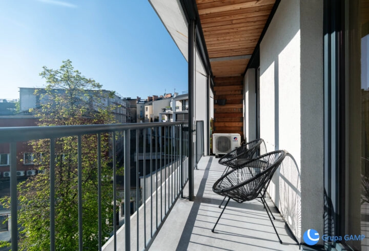 Jasne studio *Podgórze* balkon + taras na dachu!