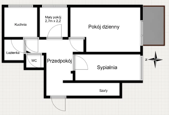 3 niezależne pok. 50m2 *Półkole -Grzegórzki*