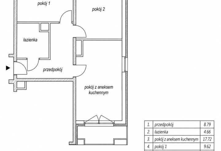 3-pok. 52m2 | Myśliwska | garaż