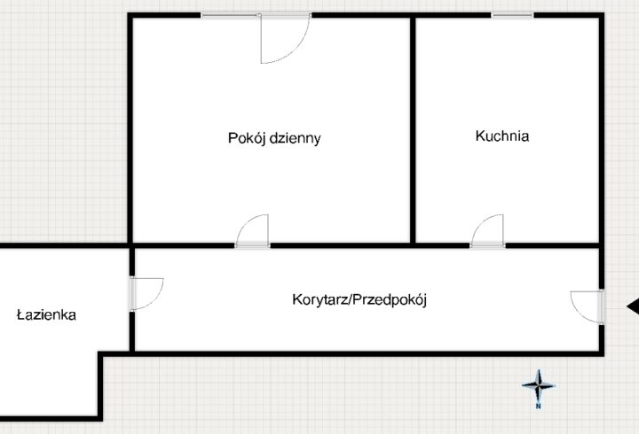 Studio z oddzielną kuchnią *os. Mozarta* 30m2