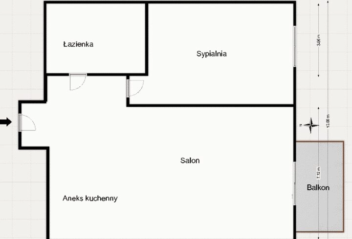 2-pok. Podgórze *Rzemieślnicza* - 45m2 | balkon !