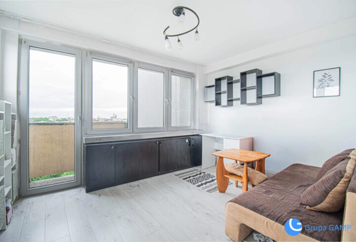 Studio 25m2, *AGH*, balkon z widokiem na Wawel