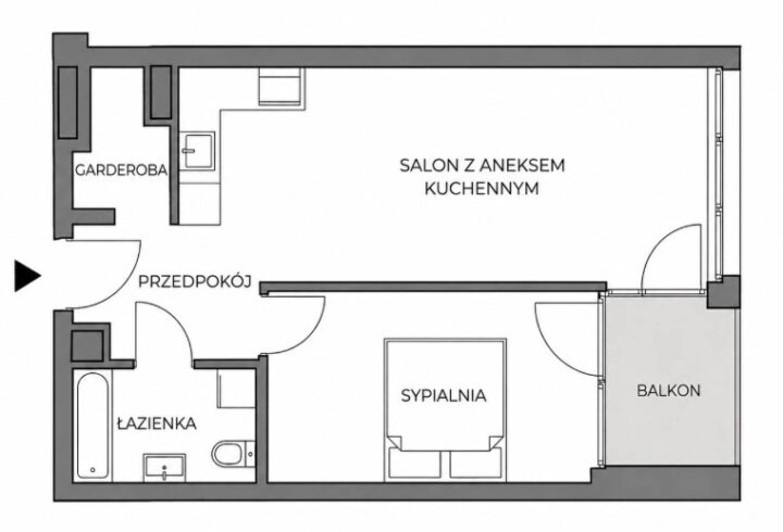 Nowe 2-pok*45m2*Głowackiego*balkon*parking