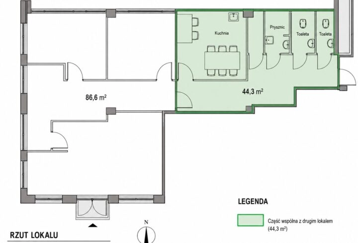 Lokal biurowy 108 m2*Kamińskiego*Klima*Parking