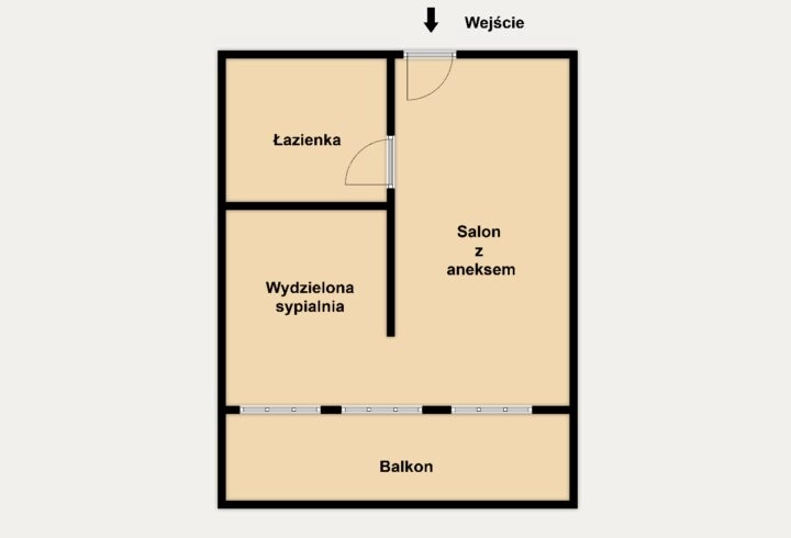 Studio z wydzieloną sypialnią*28m2*Woźniców