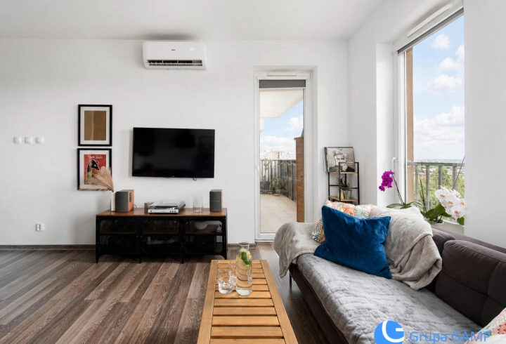 3-pok 47m2 *klima*10m2 balkon, widok na zieleń