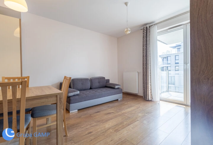 *Riverside* Zabłocie, 44 m2, 2 pokoje, balkon