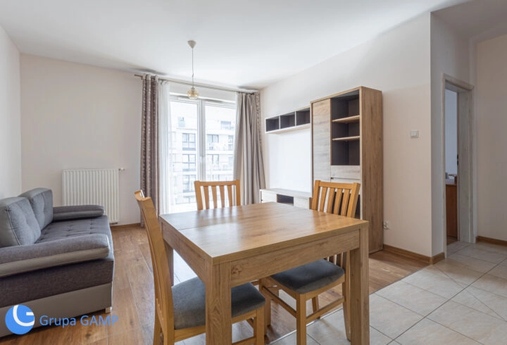 *Riverside* Zabłocie, 44 m2, 2 pokoje, balkon