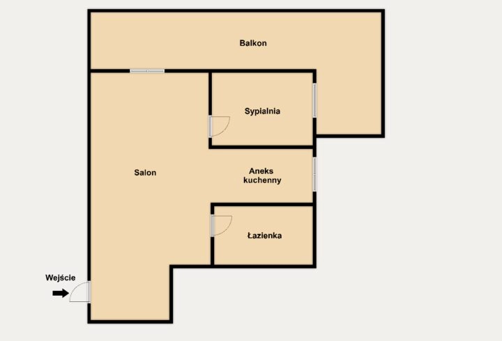 2 pokoje*35m2*Prandoty*balkon*parking