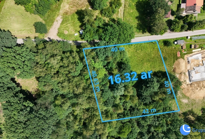 16.32 ar | działka budowlana | 10 min od Krakowa
