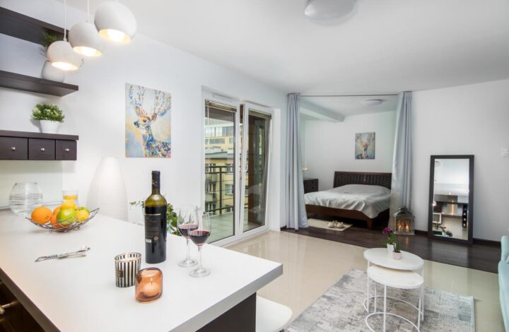 Studio 38m2 *Wisła Residence Piwna* balkon