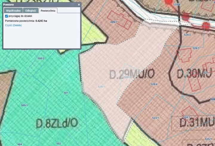 Prywatna działka pod podmiejską willę  Las, 84 ary