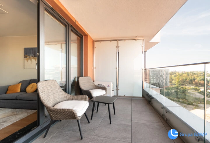 Wiślane Tarasy, Grzegórzki, kawalerka 28m2, balkon