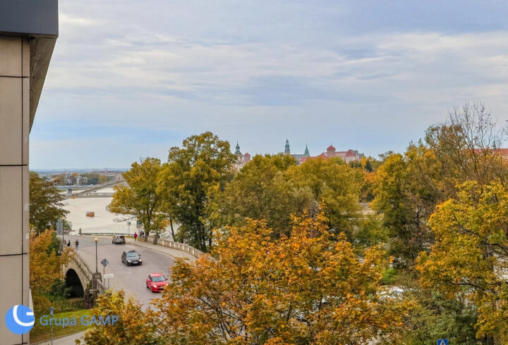 Apartament z widokiem na park, Wisłę i Wawel |3 pokoje, 2 garaże, 72m2